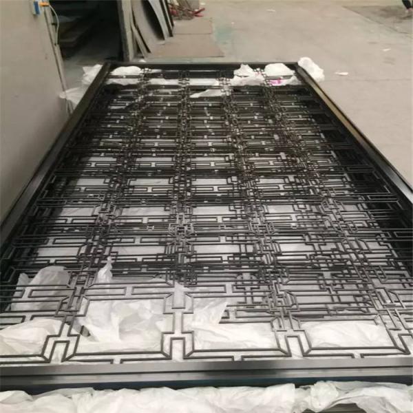 restaurant wall divider 3D decorative panel stainless steel screen