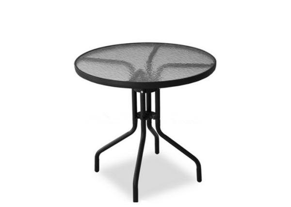 Waterproof Steel Frame Tempered Glass Outdoor Table EN581 Approved