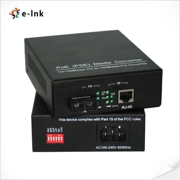 UTP к конвертеру 802.3Af PoE PSE средств массовой информации волокна SFP с предохранением от перегрузок по току