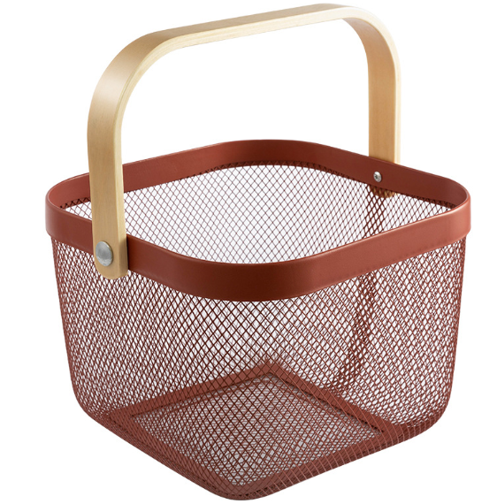 550G Stainless Steel Hanging Fruit Basket , 19cm Height Fruit Steel Basket