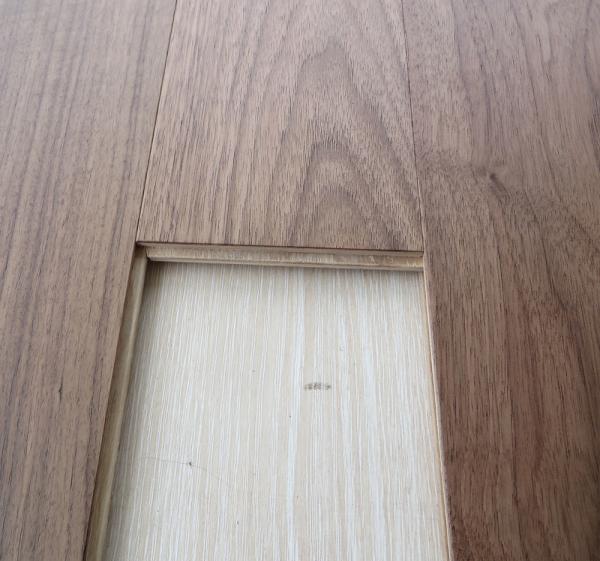 slight brushed American walnut engineered wood flooring, natural lacquer with matt finishing