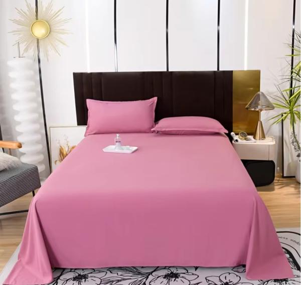 Hypoallergenic Plain Plain Bed Sheet Set in White Blue Green More Colors - All Season Comfort
