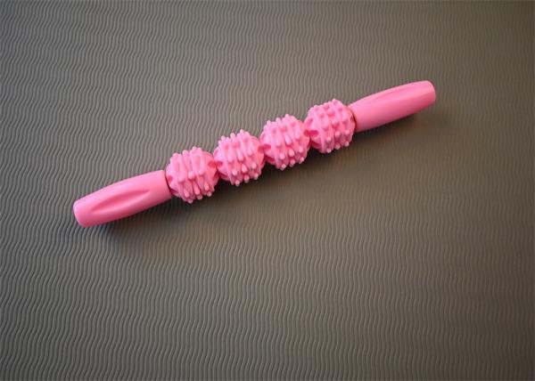 Pink Handheld Back Muscle Roller Stick for Customized Massage