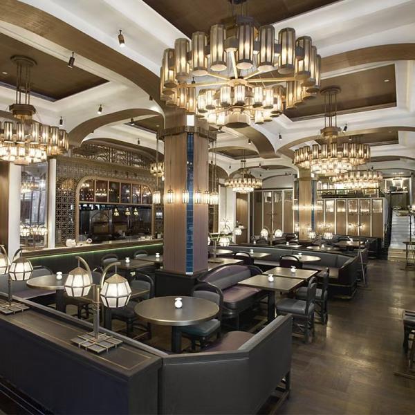 AC 85-265V Voltage L'éclairage intérieur moderne Grand chandelier de foyer Pour le restaurant chinois Simple Metal Copper Hot Pot