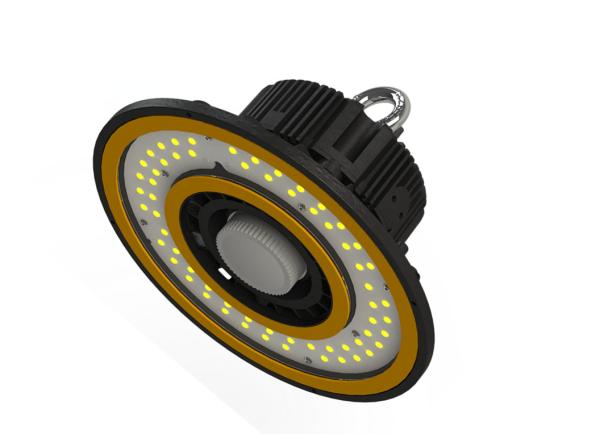200W Round LED High Bay WaterProof Storehouse 5 Years Warranty PF 0.94