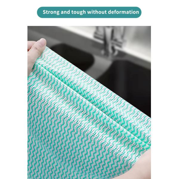 Wavy Line Spunlace Nonwoven Cleaning Wipes For Kitchen Wet Wipes