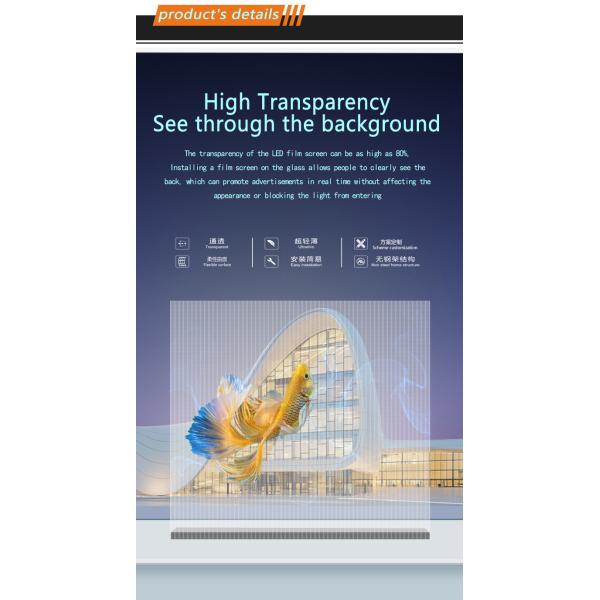 P20 P30 P40 pantalla de película LED pantalla de pantalla de vidrio gigante pantalla publicitaria