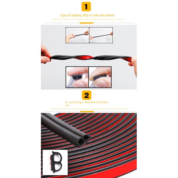 Type I EPDM Self-adhesive Door and Window Sealing Strips for Wind, Warmth, Collision, and Sound Insulation