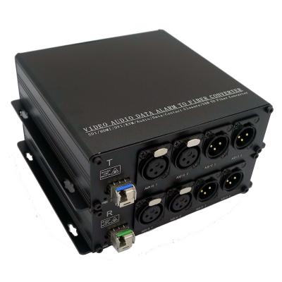 XLR equilibran audio bidireccional sobre fibra