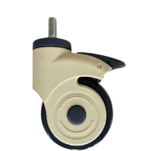 Рицинусы плиты стержня колеса мебели 3 дюймов медицинским продетые нитку рицинусом медицинские