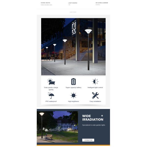 Погода света поляка IP65 сада формы диаманта солнечная устойчивая для парка Coutyard патио