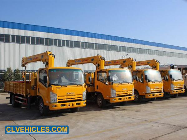 ISUZU ELF 190hp Truck Loader Crane 5 ton 10m Lifting Straight Boom