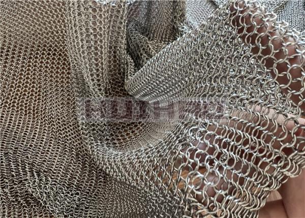 7mm And 12mm Stainless Steel Ring Mesh Curtain For Space Decoration