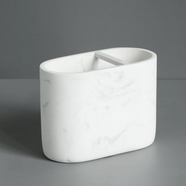 OEM Marble Ceramic Bathroom Soap Dispenser Set 5 Piece For Shower Room