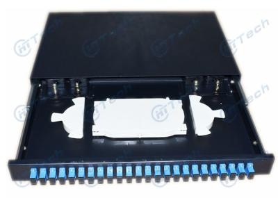 Sliding Type Fiber Optic Patch Panel SC Simplex 19 Inch Cold Rolling Steel Material