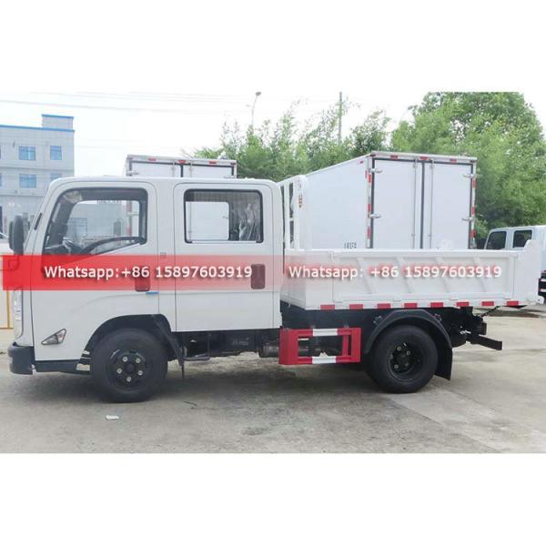 Mini camion benne JMC petit prix, plus cabine double rangée, 4 tonnes, à vendre