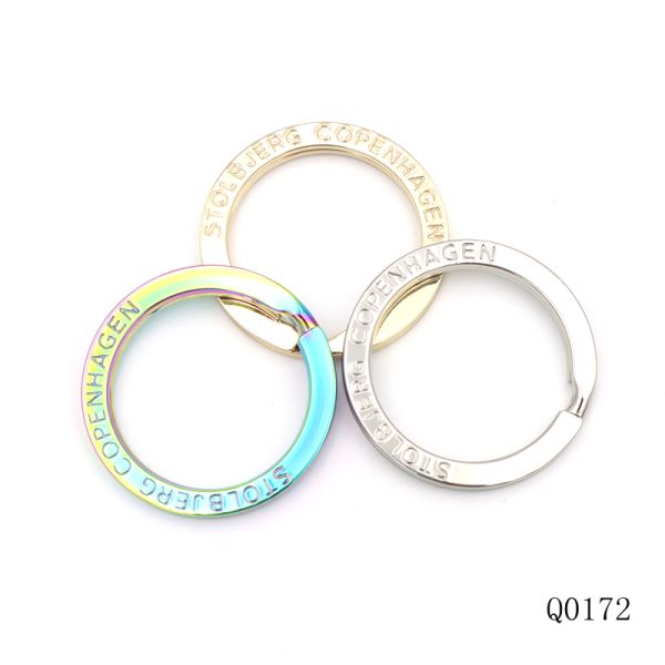 1 Inch Split Keyrings Silver Metal Split Rings OEM ODM With Stamping Logo
