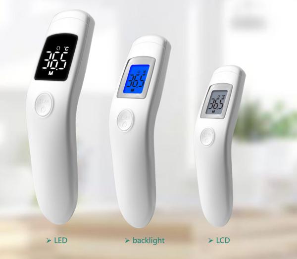 D'affichage à cristaux liquides de front thermomètre infrarouge de contact non, ABS aucun thermomètre infrarouge de front de contact