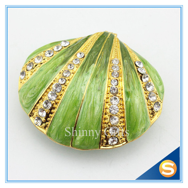 Sea Shell Shape Trinket Box Jewelry Box Metal Trinket Boxes