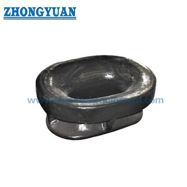 Bulwark Mounted Mooring Chock JIS F 2007 Type A | Oval Opening Cast Steel Rope Guide