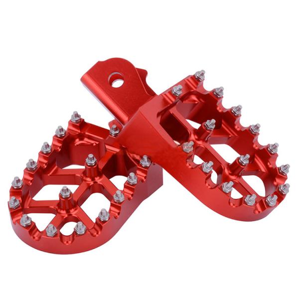 Red Custom CNC Aluminum Alloy Surron Light Bee X Foot Pegs for Sur-Ron LightBee X/S