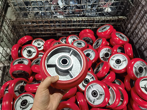 Stainless Steel Castors PU Polyurethane Medium-Duty Single 3 Inches Ball Casters For Bakery Racks