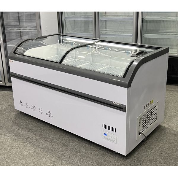 Energy Efficiency Glass Top Display Freezer Horizontal Island Refrigerator