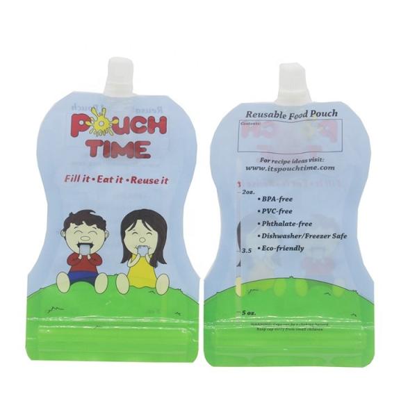 BPA Free Spouted Pouches Packaging 220ml Reusable Biodegradable Spout Pouch