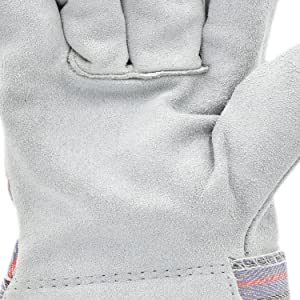 Heavy Duty Leather Welding Working Gloves, Palm safety Gloves, suede finish, cowhide, Cut Resistant, Driver Gloves
