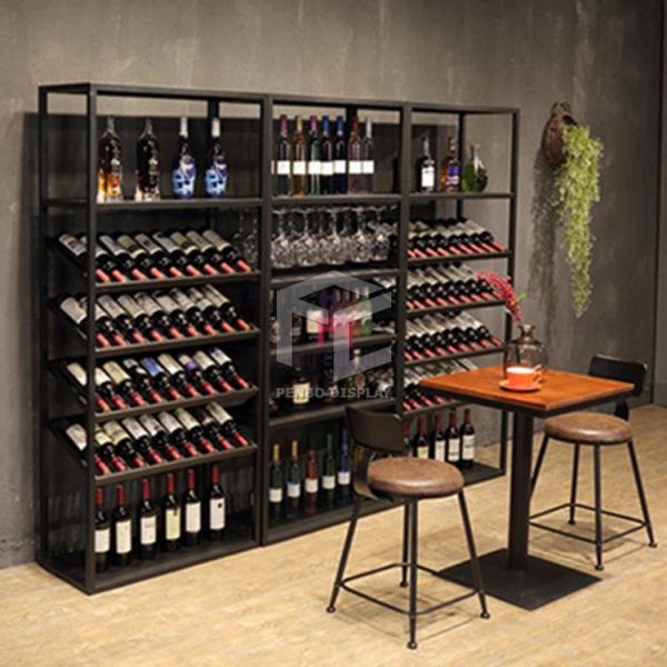 Commercial Electroplate Wall Mounted Wine Rack Monomer Design EPE Foam Packaging
