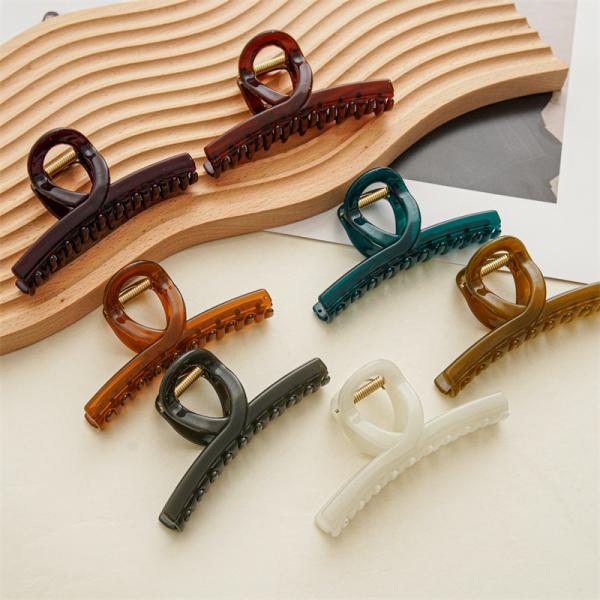 Summer cross Jelly decorations color grab clip women's premium hairpin Horsetail shark clip hair accessories
