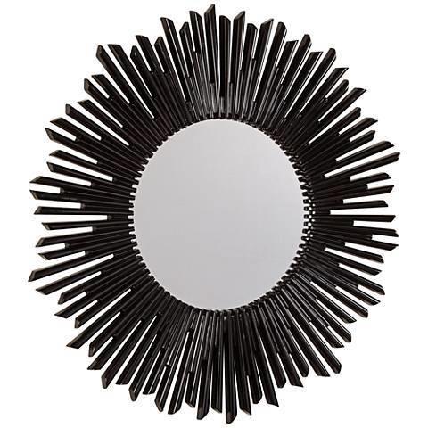 Metal Frame Sunflower Round Wall Mirror 24 X 36 Antique Gold For Dressing Room