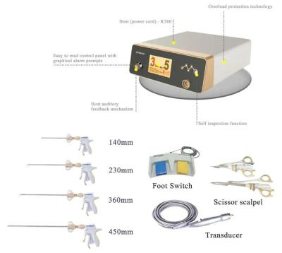 Surgical Instruments Medical Ultrasonic Scalpel System For Cutting Hemostasis