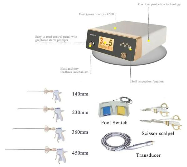 Surgical Ultrasonic Scalpel Laparoscopic Instruments Cheap Ultrasonic Scalpel System For Veterinary Hospital