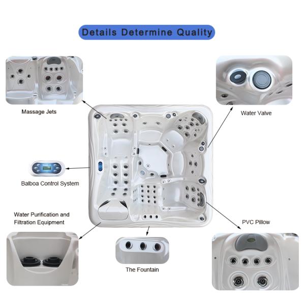 Вечеринка в саду, спа-массаж, гидромассажная ванна для 5 человек, джакузи, гидромассажная ванна Balboa на открытом воздухе, гидромассажная ванна