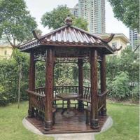 Gazebo de madera de carbonatación de madera chino del patio trasero del Gazebo los 2.6m de Sylvestris del pinus