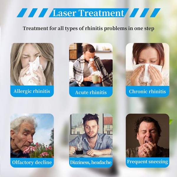 Allergic Rhinitis Light Therapy Machine Laser Treatment Machine 650nm Laser Wavelength CE / FDA