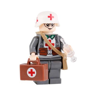 WW2 military building blocks German soldier medical action army legoinglys figures toys