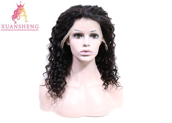 100% Human Lace Front Wigs Unprocessed Brazilian Italian Curly Natural Color
