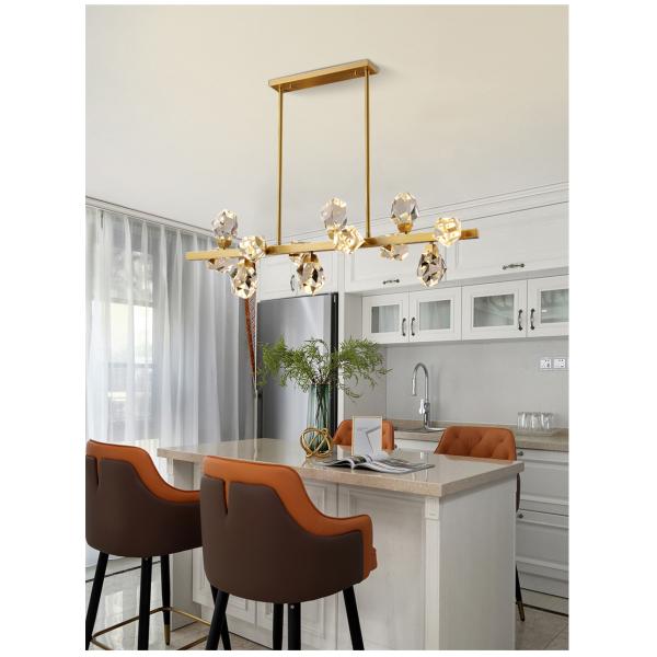 Modern Circle Rectangle Chandelier Lighting Living Dining Room Diamond Crystal Hanging Lamp(WH-CY-185)