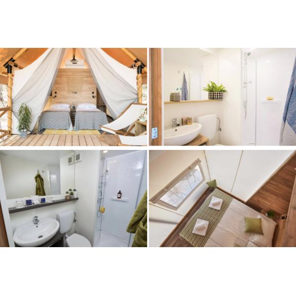 Couleur beige Luxe Safari Camping Tente Safari Tentes pour le camping glamping