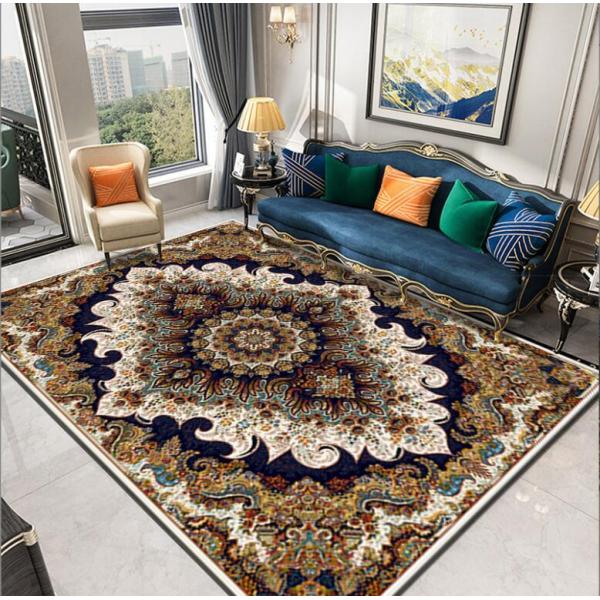 200*300cm Persian Crystal Velvet Rectangle Floor Carpets For Bedroom