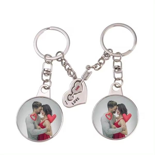 Porte-clés pour couples, sublimation, porte-clés d'amour pour couples, porte-clés romantique