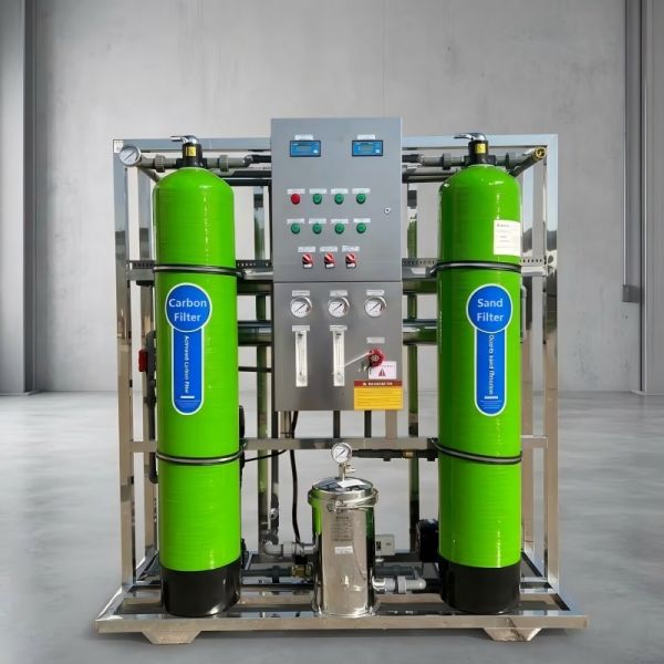 1000LPH Commercial RO Water Treatment System With 2-Stage FRP Pretreatment