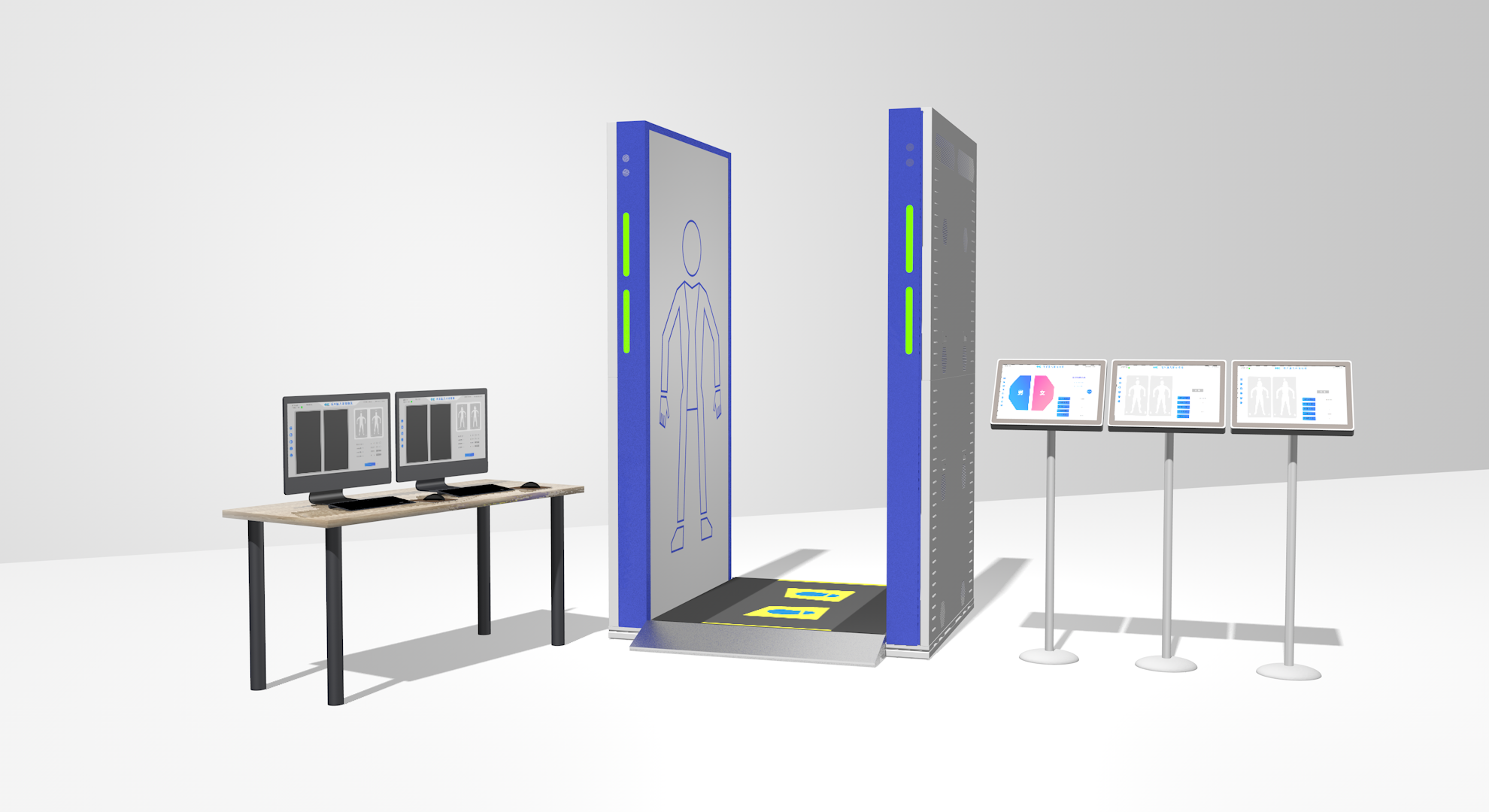 SE-1803 millimeter wave human body security scanner body security screening equipment