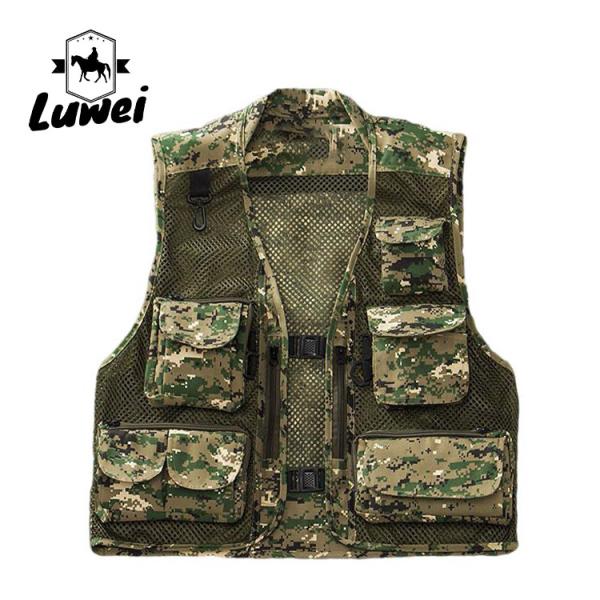 Hot Sale Outdoor Men's Photography Vest Camouflage Utility Mesh Vest Multi-pocket Fishing Men Leisure Mesh Vest