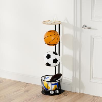 Household Multifunction Porch Organizer Behind Door Sports Equipment Storage Rack Ball Rack