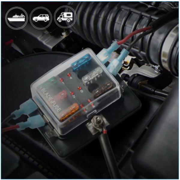 Automóvel 10 Circuito Way ATO ATC Estilo Bloco de fusível de lâmina para carro barco RV