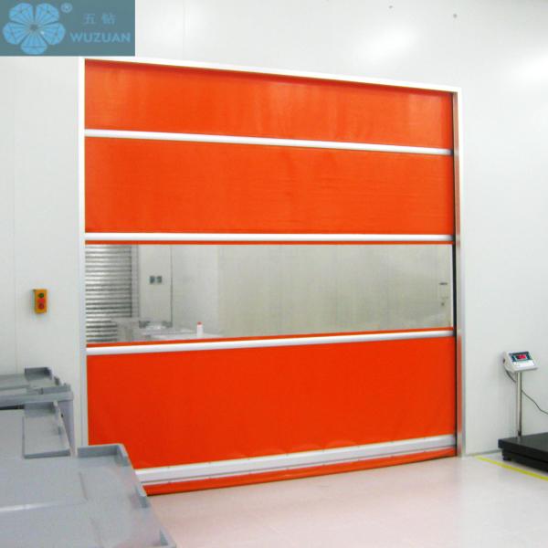 2m/s ouvrant le PVC rapide aérien d'action roulent vers le haut de la porte 6000x6000mm de volet