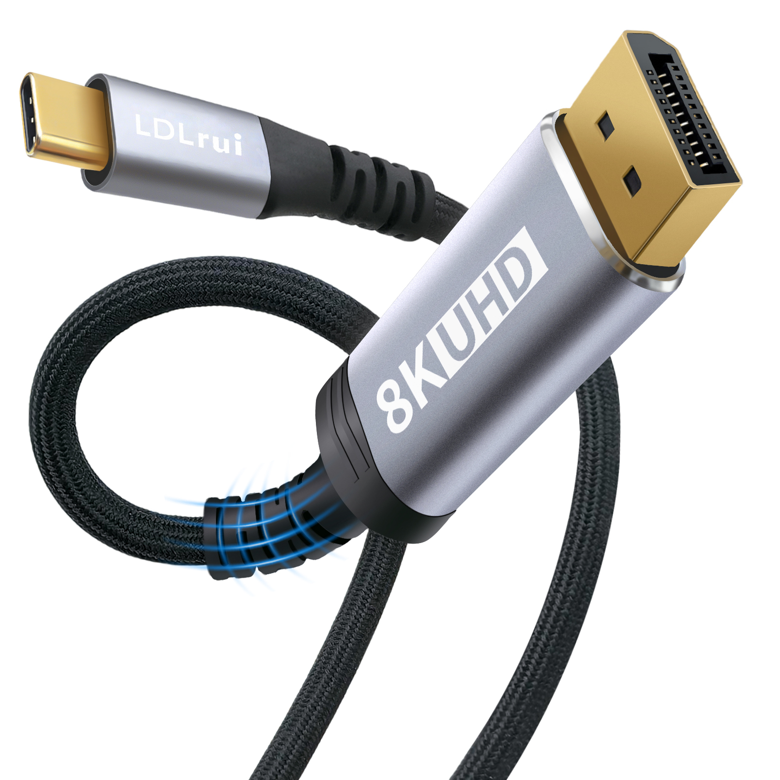 Bidirectional 1M USB C To Displayport Cable 8K 60Hz 4K 240Hz Thunderbolt 4
